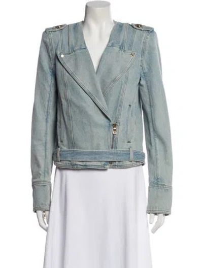 Pre-owned Balmain Denim Jacket In Blue