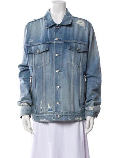 Pre-owned Balmain Denim Jacket In Blue