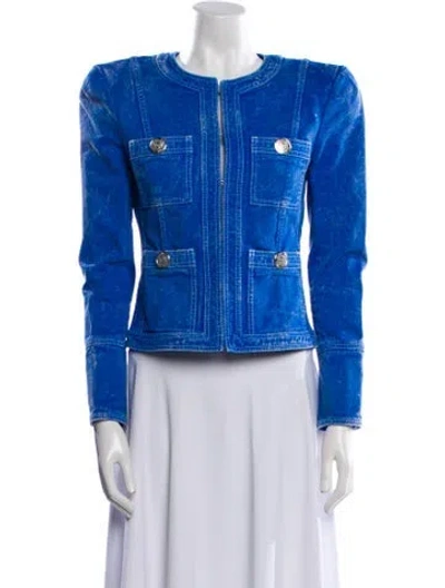 Pre-owned Balmain Denim Jacket In Blue
