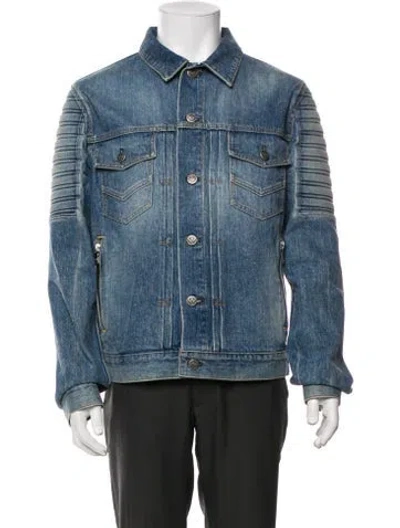 Pre-owned Balmain Denim Jacket In Blue