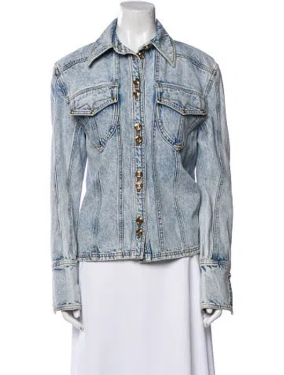 Pre-owned Balmain Denim Jacket In Blue