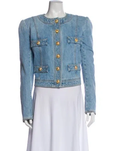 Pre-owned Balmain Denim Jacket In Blue