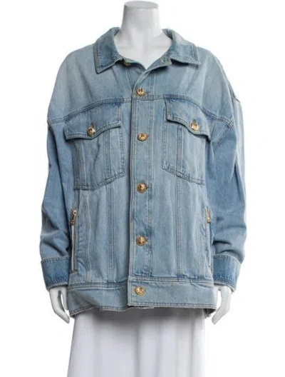 Pre-owned Balmain Denim Jacket In Blue