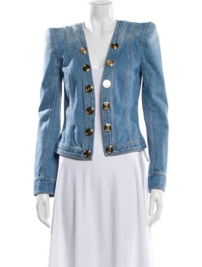 Pre-owned Balmain Denim Jacket In Blue