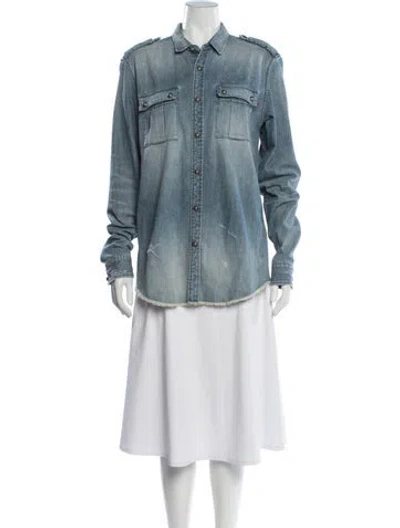Pre-owned Balmain Denim Jacket In Blue