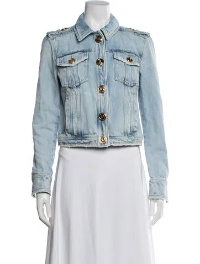 Pre-owned Balmain Denim Jacket In Blue