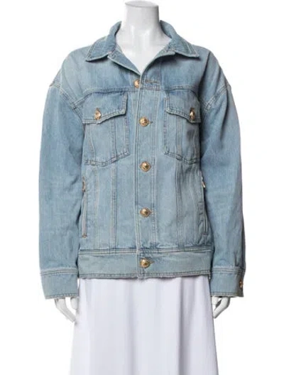 Pre-owned Balmain Denim Jacket In Blue
