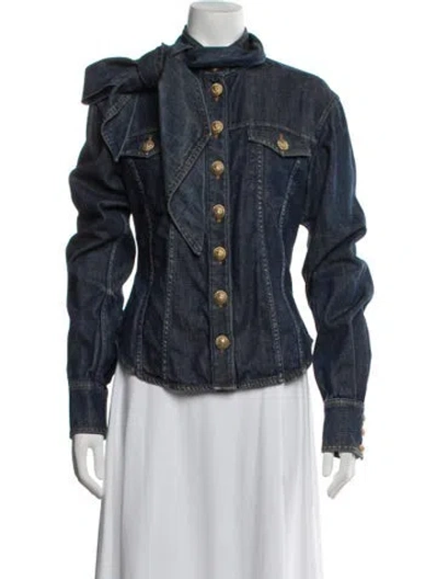 Pre-owned Balmain Denim Jacket In Blue