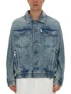 Balmain Men Denim Jacket In Blue