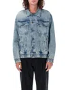 Balmain Men Denim Jacket In Blue