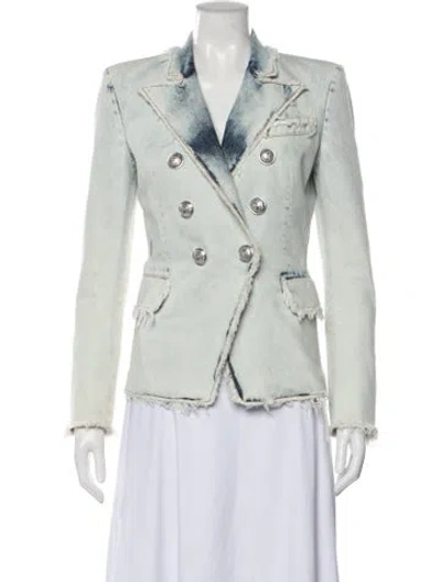 Pre-owned Balmain Denim Jacket In Green