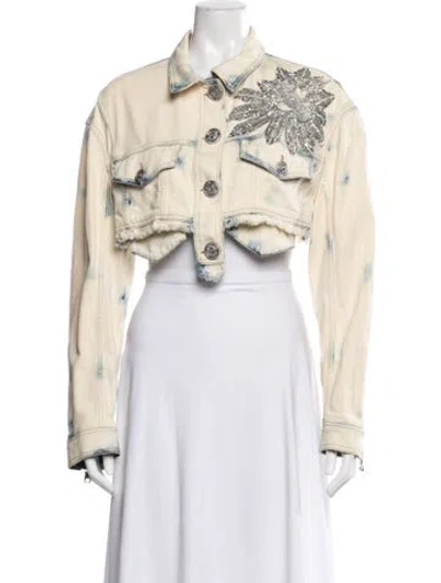 Pre-owned Balmain Denim Jacket In Neutral