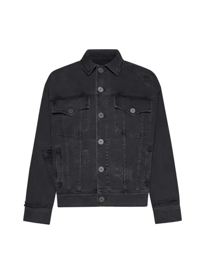BALMAIN BLACK DENIM JACKET