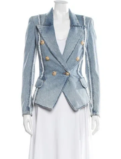 Pre-owned Balmain Denim Jacket W/ Tags In Blue
