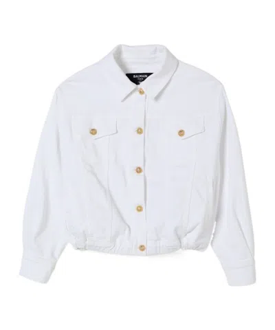 Balmain Denim Jacket In White