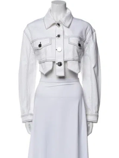 Pre-owned Balmain Denim Jacket In White