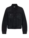 Balmain Long Sleeve Silk Nylon Jacket Front Pockets In Black