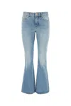 Balmain Flared Cotton Jeans Distressed Finish