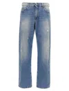 Balmain Blue Straight Fit Jeans In Blue
