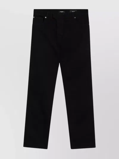 BALMAIN DENIM JEANS WITH POCKETS AND LOOPS