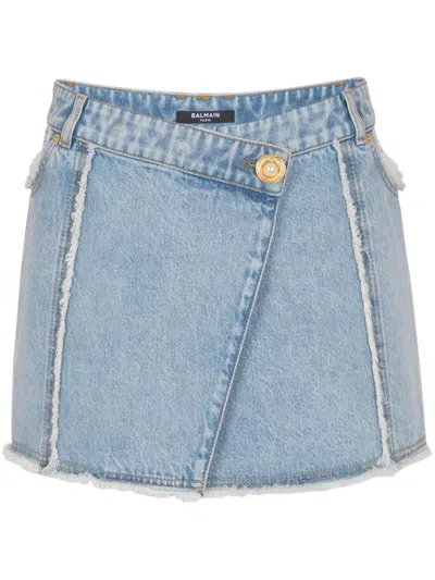 Balmain Denim Miniskirt