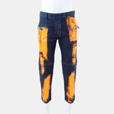Pre-owned Balmain Denim Pants In Multi