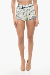 Balmain Denim Reversed Bleached Shorts With Belt Loops In Neutral