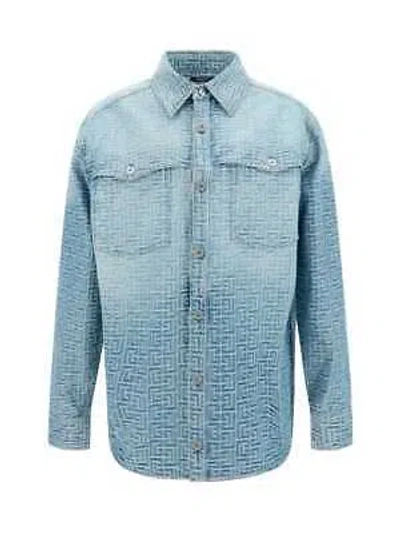 Pre-owned Balmain Denim Shirt In Blue