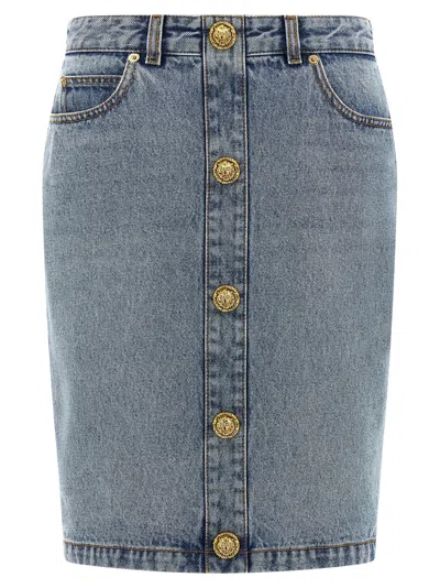 BALMAIN DENIM SKIRT