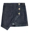 Balmain Denim Skirt In Blue