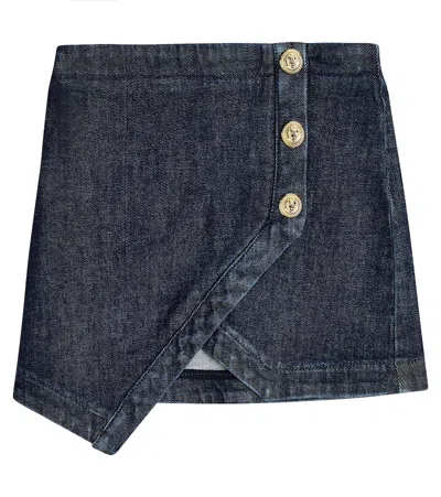 Balmain Kids' Denim Skirt In Blue
