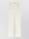 Balmain Denim Trousers Embroidery Back And Front Pockets In White
