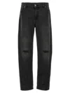 Balmain Destroyed Jeans In Black