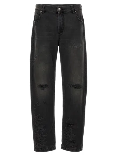 Balmain Black Cotton Jeans