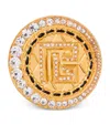 Balmain Rhinestone-embellished Brooch In Gold