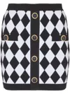 Balmain "jacquard Diamond Pattern Mini In Black