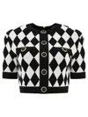 BALMAIN BALMAIN DIAMOND JACQUARD KNIT TOP