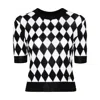Balmain Diamond-pattern Knitted T-shirt