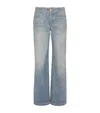 Balmain Quilted Rigid Straight-leg Jeans In Blue