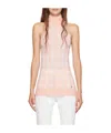 Balmain Diamond Turtleneck In Nude