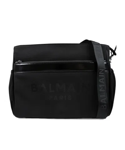 Balmain Diaper Bag With Logo In Black