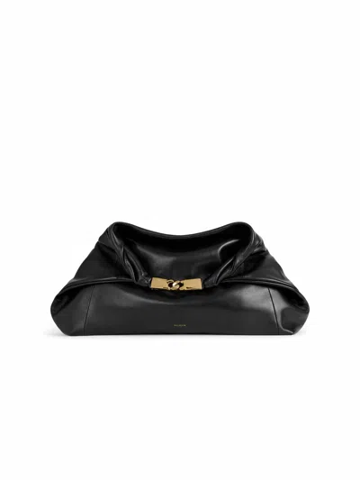 Balmain Dinner At 8 Medium Bag In Smooth Leather In Black