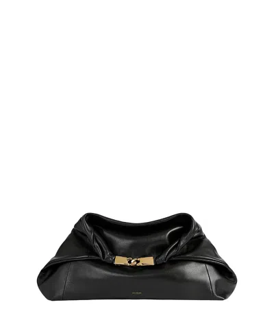 Balmain Dinner At 8 Medium Bag In Smooth Leather In White