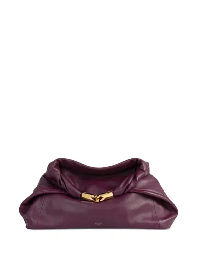 Balmain Dinner At 8 Medium Bag In Smooth Leather In Metallic