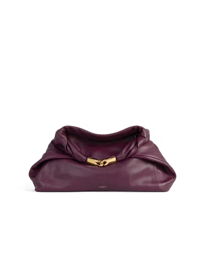 Balmain Dinner At 8 Medium Bag In Smooth Leather In Purple