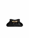 Balmain Dinner At 8 Small Bag In Smooth Leather In Black