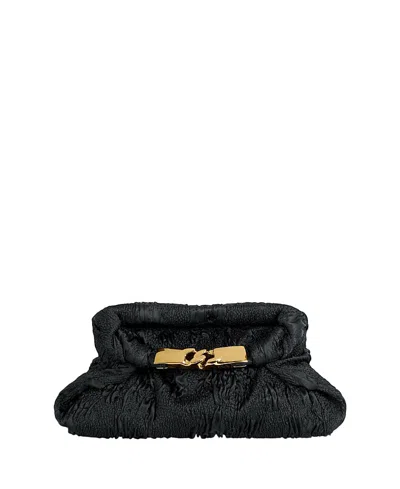 Balmain Dinner At 8 Small Jacquard Bag In Black