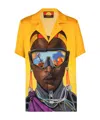Balmain Shirt With Graphic Print For Disney In Yellow