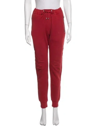 Pre-owned Balmain Distressed Accents Sweatpants In Red