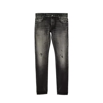 Balmain Distressed Jeans In Black